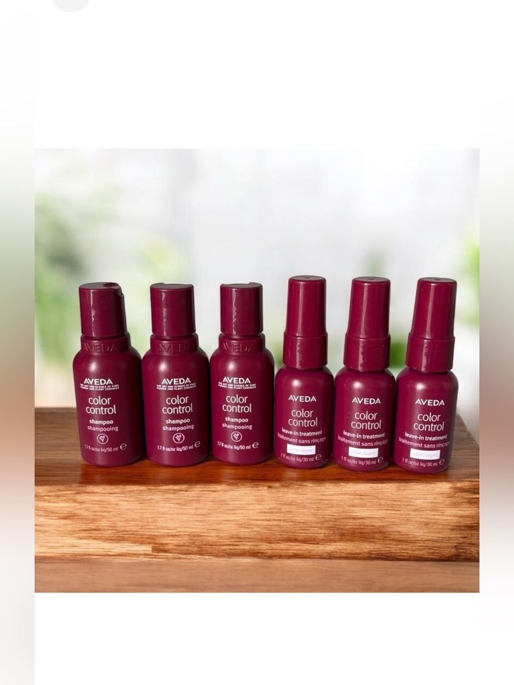 Aveda Color Control Shampoo & Leave In Treatment 6 Travel Sizes NEW